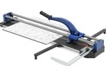Tagliapiastrelle Manuale - Rotella Di Taglio In Lega Di Tungsteno - Larghezza Di Taglio Fino A 80 Cm - Altezza Di Taglio 15 Mm - Guide In Acciaio Temprato Da 20 Mm - Angolo 0-90° - Blu