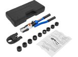 Pinza Idraulica Per Tubi - Pinza Crimpatrice - Ganasce Di Pressatura M E Th - M12/15/18/22/28 - TH16/20/26/32 - Per Tubi In Alluminio E Plastica - Azzurro