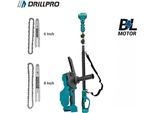 Segatrice A Catena - Segatrice A Catena Telescopica A Batteria - Asta Telescopica Da 2,5 M - 20 V - 6800 Giri/Min - Lama 20/15 Cm - Profondità Di Taglio 30 Mm - Senza Batteria - Verde Chiaro