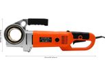 Filettatrice Elettrica Per Tubi - Set Di Chiavi A Cricchetto - 2300 W - 6 Filiere Da 1,27 A 5,08 Cm - Tubi Ø 21,9-59,6 Mm - Spina Ue - Lega Di Alluminio - Arancione