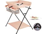 Fasciatoio - Fasciatoio Portatile - Cintura Di Sicurezza - Scomparti Portaoggetti - Bambini 0-12 Mesi - Rosa