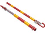 Barra Di Traino Per Auto - Barra Di Traino Rigida - Carico Di Traino 5 T - Lunghezza 175 Cm - Smorzamento Su Entrambi I Lati - Ammortizzatore A Molla - Ferro - Rosso