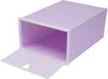 Scatole Per Scarpe, Confezione Da 20 - Scatole Portaoggetti - Coperchio Ribaltabile - Impilabili - 23×33×14 Cm - Plastica - Motivo A Cuore - Viola