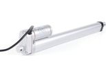 Azionamento Lineare - Motore Lineare Elettrico Per Apriporta - Corsa 300 Mm - 12 V Cc - Lega Di Alluminio - Argento