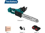 Motosega A Batteria - Senza Spazzole - Lama Da 30 Cm - 20 V - 6800 Giri/Min - 2 Batterie - Caricabatteria Ue - Verde Chiaro