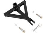 Attacco A Tre Punti - Attacco Per Trattore Categoria 1 - Attacco Standard Da 5,08 Cm - Perno Triangolare - Barra Di Traino - 8,8 Kg - Nero