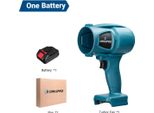 Soffiatore A Turbina - Soffiatore A Batteria - Due Batterie Incluse - Motore A Spazzole - Velocità Regolabile In Continuo - Leggero E Potente