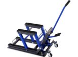 Sollevatore Per Moto - Sollevatore Idraulico A Forbice - Capacità Di Carico 680 Kg - Altezza Di Sollevamento 12-38,7 Cm - Acciaio A3 E Gomma - Blu