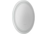 Specchio Da Bagno - Specchio Led Rotondo - 50 Cm - Dimmerabile 3000-6000K - 3 Colori Della Luce - Interruttore Touch - Antiappannamento - Funzione Memoria - Argento