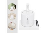 Bollitore Elettrico - Bollitore - 1000 W - Regolazione Della Temperatura - Acciaio Inossidabile - Con Base Di Appoggio - Bianco