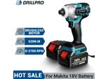 Avvitatore A Impatto Senza Fili - G77697 - 18 V - 520 Nm - 3300 Giri/Min - Spina Ue - 2 Batterie - Luce Led - Oro