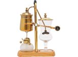 Caffettiera A Sifone - Caffettiera Sottovuoto - Capacità 400-600 Ml - Acciaio Inossidabile - 23,5×12×38 Cm - Stile Retrò - Oro