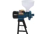 Molino Elettrico Per Cereali - Molino Industriale - 2200 W - 220 V - Spina Ue - Diametro Disco 15 Cm - Altezza Con Tramoggia 80 Cm - Per Grano, Riso E Cereali - Blu