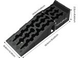 Rampe Di Accesso Per Auto - Rampe Per Carichi Pesanti - 2 Pezzi, 7250 Kg Per Coppia, Extra Larghe, Per Pneumatici Fino A 245 Mm - Nero