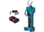 Cesoie Elettriche Per Rami - Cesoie Da Giardino A Batteria - Motore Brushless - Diametro Di Taglio 30 Mm - Display Digitale - 2 Batterie 18 V - Caricabatterie Ue - Arancione/Nero