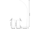Arco Nuziale E Supporto Per Arco Con Palloncini - Telaio In Acciaio - 2 M - 2 Pezzi - Xl - Bianco