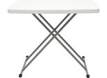 Tavolo Da Campeggio E Da Picnic - Tavolo Pieghevole - Ultraleggero, Portatile - Altezza 75/64/47 Cm - Portata 50 Kg - Hdpe + Acciaio - Bianco