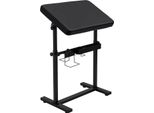 Poggiabraccia/Bracciolo Per Tatuaggi - Supporto - Regolabile In Altezza Da 66 A 98 Cm - Imbottitura 60×40 Cm - Portata 50 Kg - Ferro/Pu/Schiuma - Nero