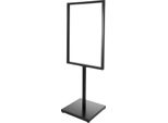Espositore Pubblicitario - Espositore Per Manifesti - 65 X 90 X 167 Cm - Ferro - Per Interni Ed Esterni - Autoportante - Nero