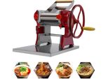 Macchina Per La Pasta - Macchina Manuale Per La Pasta - Spessore Della Sfoglia Regolabile Da 0,5 A 5 Mm - Rullo E Taglierina - Per Lasagne E Spaghetti - Rosso