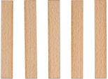 Stoppini In Legno Per Candele, 100 X 15 X 1 Mm, 5 Pezzi