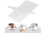 Leggio In Acrilico - Leggio/Supporto Per Libri - Struttura A Croce A Forma Di X - Pieghevole - Leggero - Bianco