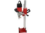 Carotatrice - Carotatrice Diamantata - Diametro Di Foratura 0-165 Mm - 740 Giri/Min - 2300 W - Mandrino M22 - Con Supporto Di Foratura - Rosso/Nero