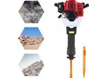 Martello Demolitore/Martello Per Calcestruzzo - Benzina 2 Tempi 52 Cm³ - 1500 Colpi/Min - 20–55 J - 1,9 Kw - Serbatoio Da 1,3 L - Rosso