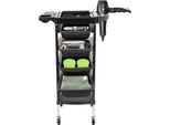 Carrello Da Parrucchiere - Carrello Da Salone - 6 Ripiani - 4 Rotelle - Portata 30-50 Kg - Plastica Pp - 37X34X88 Cm - Nero