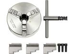 Mandrino Di Precisione - Mandrino A 3 Griffe - Ø125 Mm - 3000 Giri/Min - Manuale - Acciaio/Ferro - Per Tornio - Argento