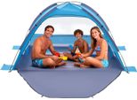 Vevor Tenda Da Spiaggia Parasole Per 3 Persone, Protezione Upf 50+, Tenda Da Spiaggia Portatile Con Borsa Per Il Trasporto E Ancoraggi Al Suolo, Ombrellone Da Spiaggia Leggero Per Campeggio, Pesca, Picnic, Tenda Parasole