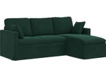Vidaxl Divano Verde Scuro 198 X 134 X 80 Cm Velluto