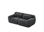 Aiorber Divano Modulare A 2 Posti Con Tessuto Peluche, Design Senza Telaio, Morbido, Con Cuscini, Base Antiscivolo, Per Soggiorno E Camera Da Letto, Grigio