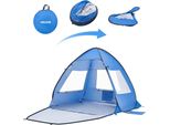Vevor Tenda Da Spiaggia Parasole Per 2 Persone, Protezione Upf 50+, Tenda Da Spiaggia Portatile Con Borsa Per Il Trasporto E Picchetti In Metallo, Ombrellone Da Spiaggia Compatto Per Campeggio, Pesca, Picnic, Tenda Parasole