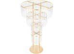 Portafiori In Cristallo - Portafiori A Colonna - 4 Livelli - Smontabile - Base Rotonda 28 Cm - Ferro E Acrilico - Per Matrimoni - Oro