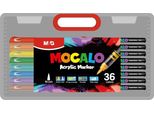 Set Di Pennarelli Acrilici A Pennello Mocalo 36 Colori M&G
