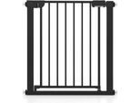 Costway Barriera Di Sicurezza Per Scale Senza Foratura, Larghezza 75-82 Cm, Barriera Di Sicurezza Con Chiusura Automatica, Barriera Metallica, Barriera Di Sicurezza Per Bambini E Animali Domestici, Nera