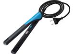 Avizar, Mini Piastra Per Capelli E Ferro Arricciacapelli 2 In 1 Tormalina 20 W, Nero/Blu