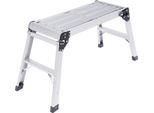 Piattaforma Di Lavoro In Alluminio - Piattaforma Di Lavoro Pieghevole - Fino A 150 Kg - 76 X 30 Cm - Per Casa, Ufficio, Officina, Garage - Argento