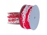 Catena In Plastica 25 M, 6 Mm Bianca E Rossa