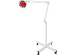 Lampada Terapeutica E Riscaldante A Infrarossi - Lampada Da Terra - 275 W - Temperatura Regolabile Da 0 A 90 °C - 220 V - 4 Rotelle - Base 60 Cm - Senza Lampadina - Bianca