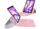 Case With Keyboard For Ipad Air 13 M3 M2 Esr Qwertz Magnetic Trackpad Pink