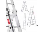 Edilizia | Scala - Scala In Alluminio - 3X6 Gradini - Altezza Massima 3,98 M - Pieghevole - Portata 150 Kg