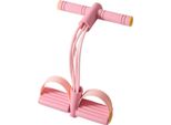 Inf Banda Di Resistenza Con Pedale A 6 Tubi - Allenamento Addominali, Yoga E Fitness Rosa