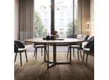 Casa Padrino Tavolo Da Pranzo Marrone Ø 130 Cm - Mobili Per Sala Da Pranzo - Italy