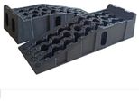 Rampe Di Accesso Per Auto - Rampe Di Sollevamento - Extra Larghe - Capacità Di Carico 7.257 Kg - Altezza Di Sollevamento 17 Cm - Pp - Nero