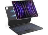 Case With Keyboard For Ipad Air 13 M3 M2 And Pro 12.9 Omoton Qwertz Backlit