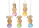Decorazioni Pasquali Pendenti In Legno Coniglietti Per La Tavola Primaverile E Decorazioni Creative, 12 Pezzi