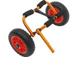 Carrello Per Kayak E Canoa - Telaio Pieghevole In Alluminio - Ruote In Schiuma - Capacità Di Carico 80 Kg - Leggero E Portatile - Arancione