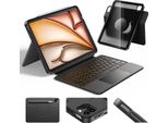 360° Keyboard Case For Ipad Air 11 M3 M2 And Pro 11 Hou Qwertz With Backlight
